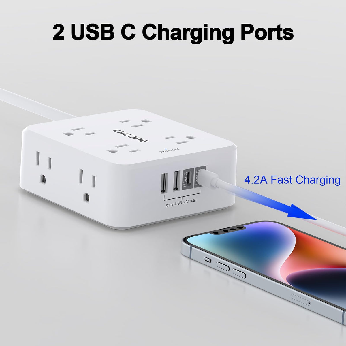 CHCORE 10-foot extension cord enables flexible placement
