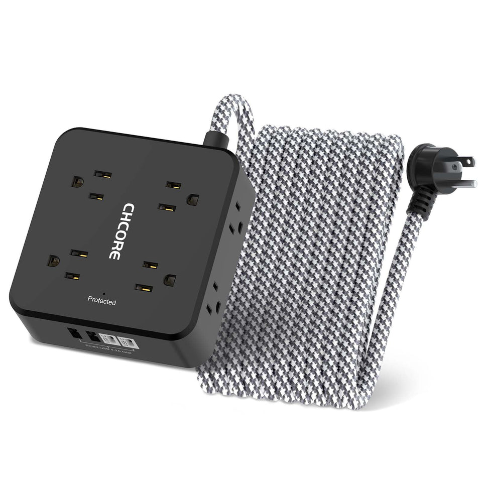 CHCORE front view showing all outlets and USB ports for versatile charging