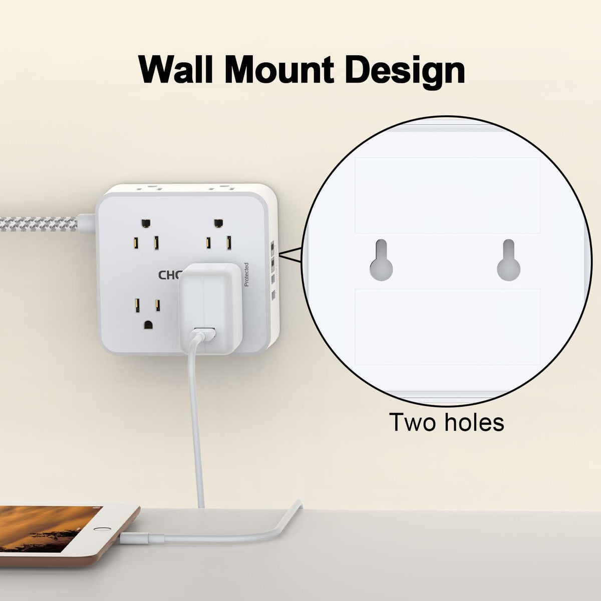 CHCORE smart USB charging powers multiple devices efficiently