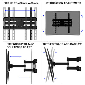 Cheetah fully extended and angled TV showing improved viewing benefit