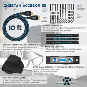 Cheetah hardware kit with magnetic level and anchors for easier install