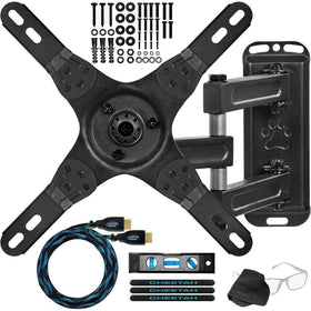 Cheetah TV wall mount extends fifteen inches for flexible viewing angles.