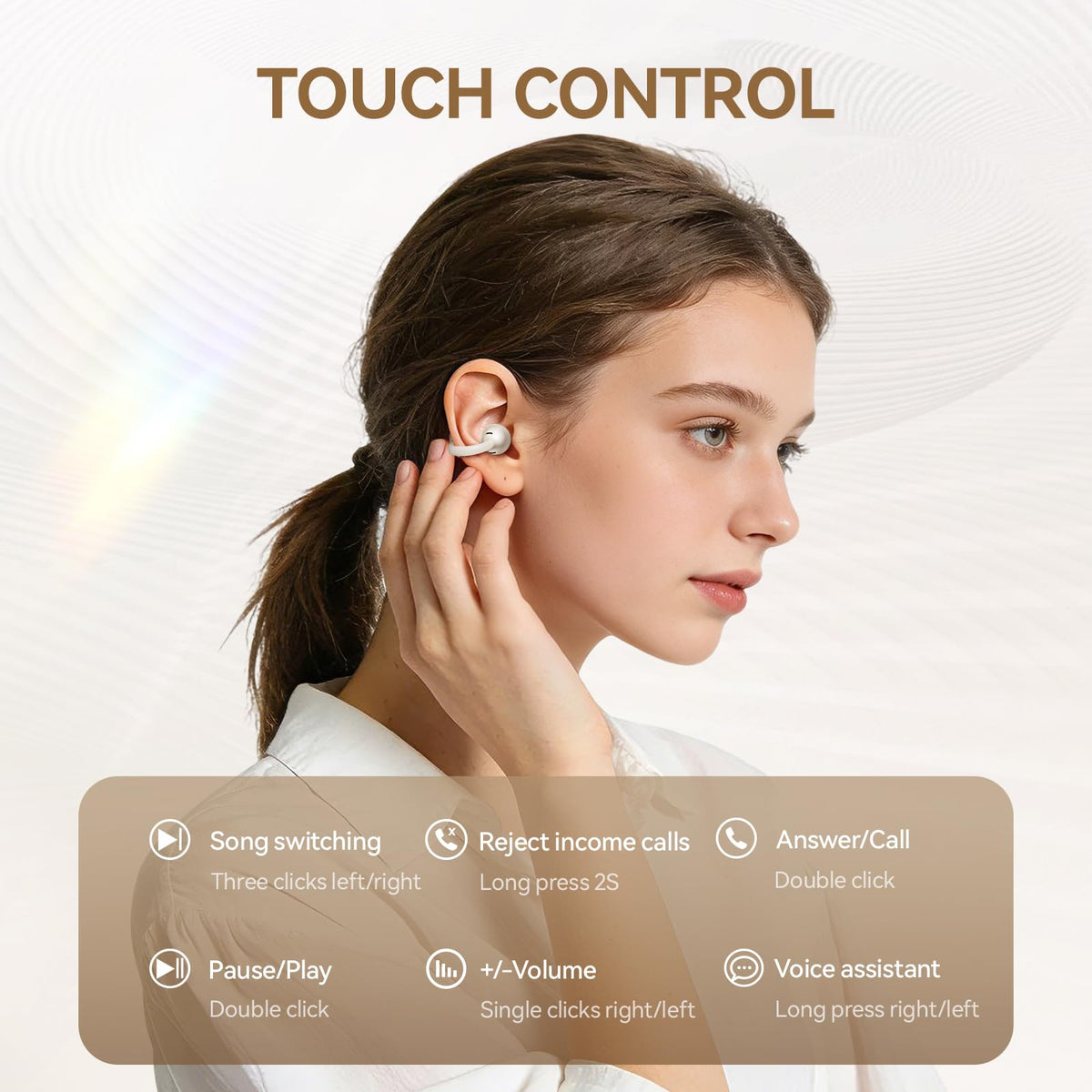 CHENRUIDA IPX6-rated earbuds resisting sweat and rain during workouts