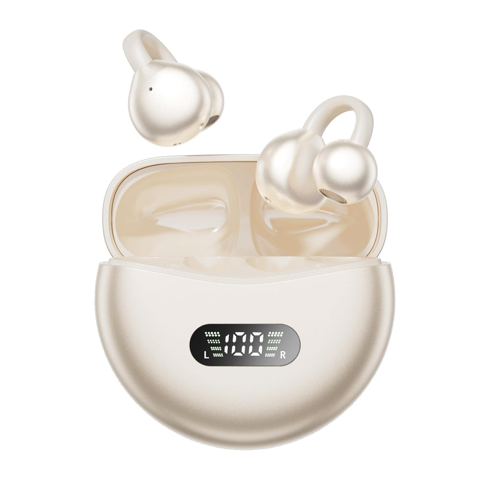 CHENRUIDA clip-on earbuds in open-ear design offering comfortable workouts and awareness