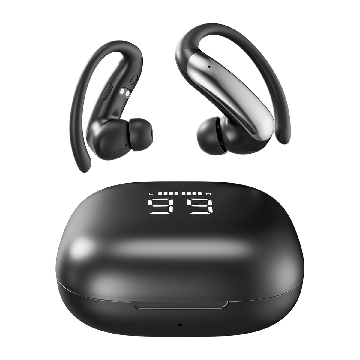 CHENRUIDA M145 front packaging showing earbuds and charging case, highlights long battery life