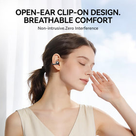 Chenruida open-ear buds in use during a workout with secure fit.