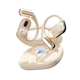 CHENRUIDA Open Ear Headphones with LED display showing battery status.