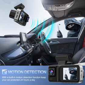 CHENSIVE dash cam mounted on windshield offering unobstructed driver view