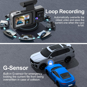 CHENSIVE rear camera records behind you in crisp 1080p.