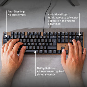 Cherry KC 200 MX white status LEDs and extra keys for quick visual cues