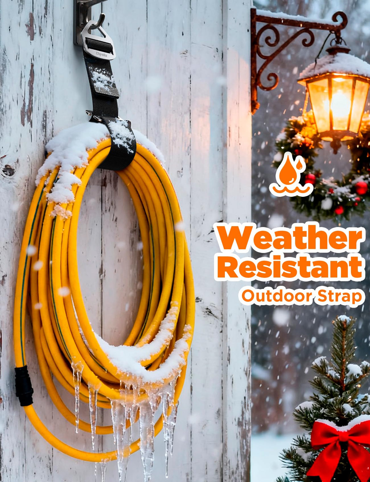 Chfeila large loop holding garden hose to prevent kinks and drops benefit