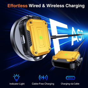 Carbon fiber accents on Chicfun Armour Lock AirPods Pro case add premium look.