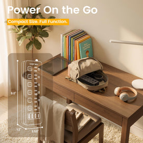 Chiefway wall-mount-ready power strip saves space on desk or wall