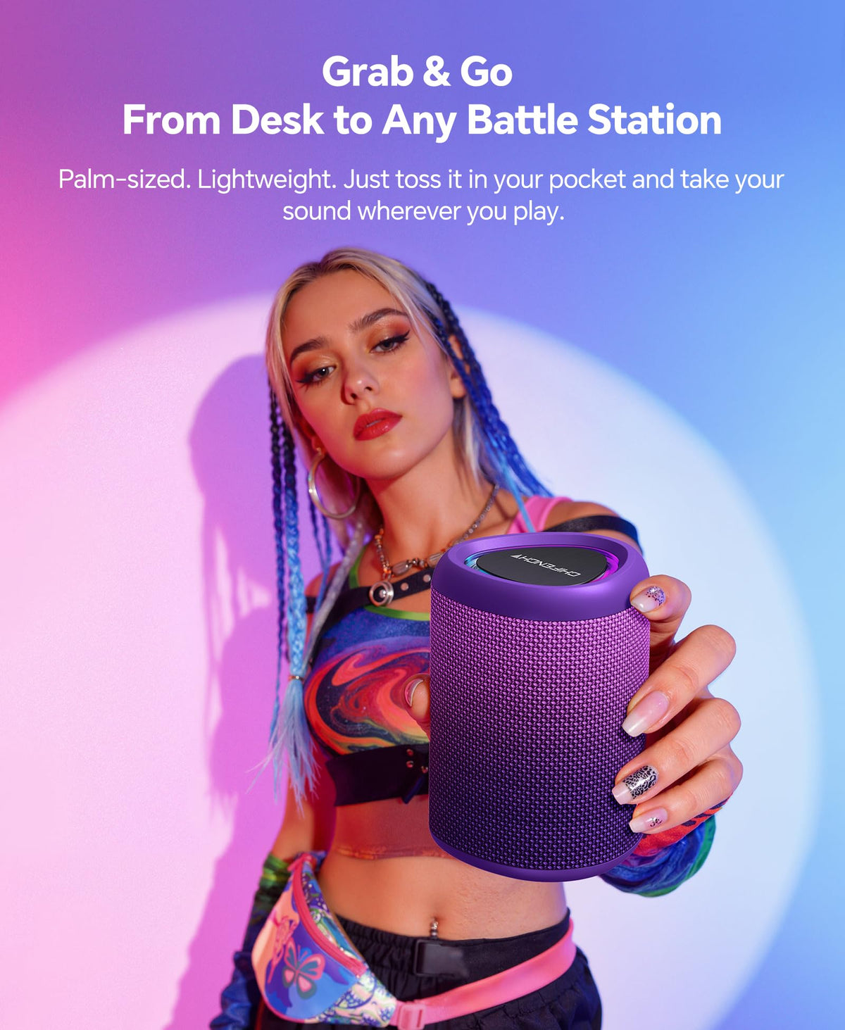 CHIFENCHY held in one hand to show portable size and effortless carry