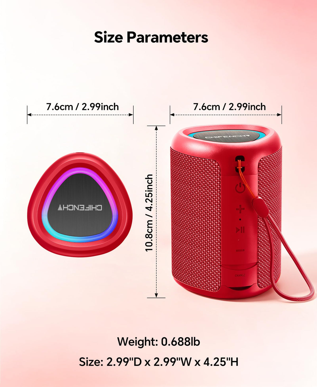 CHIFENCHY inside travel bag showing lightweight design for easy transport