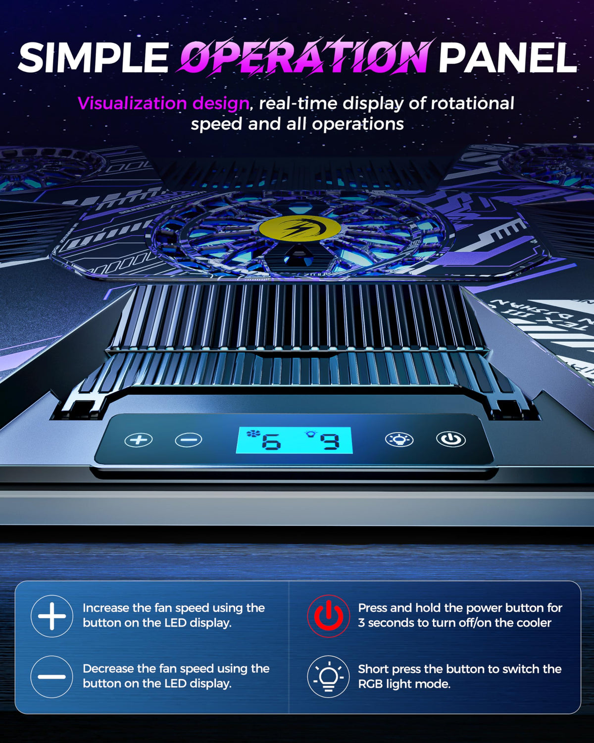 ChillCore A21 RGB lighting in a gaming setup, adds atmosphere while cooling laptop effectively