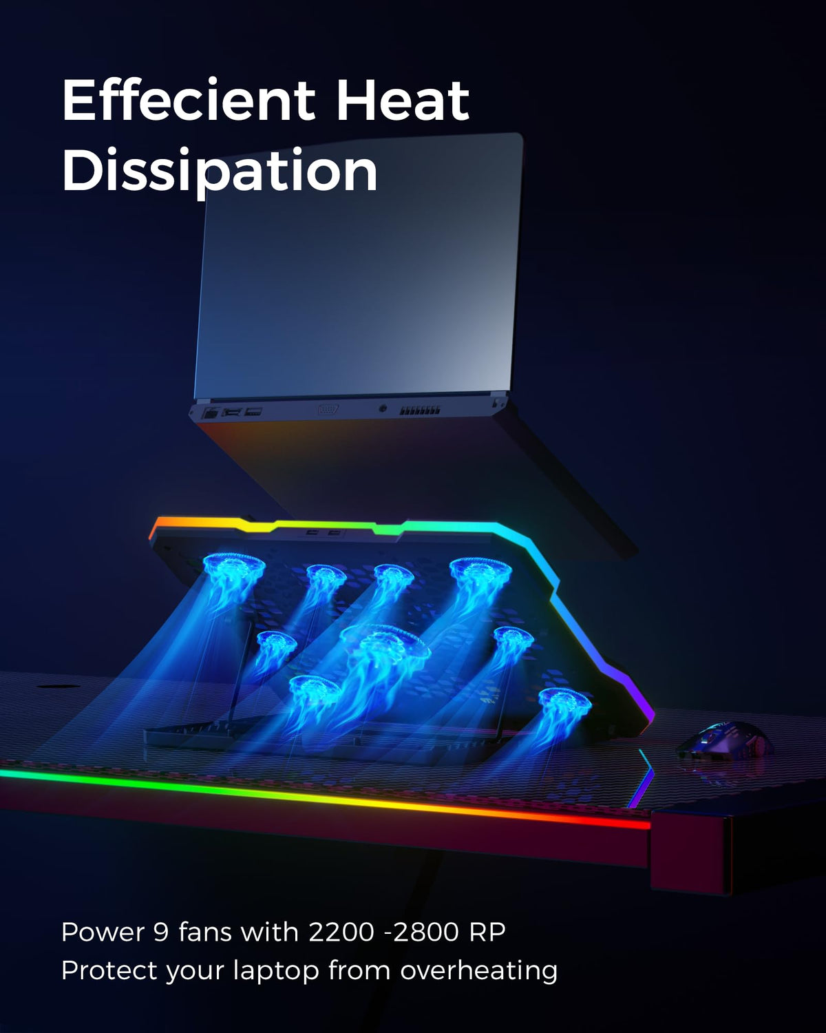 ChillCore A21 underside vents view, reveals airflow channels for efficient cooling