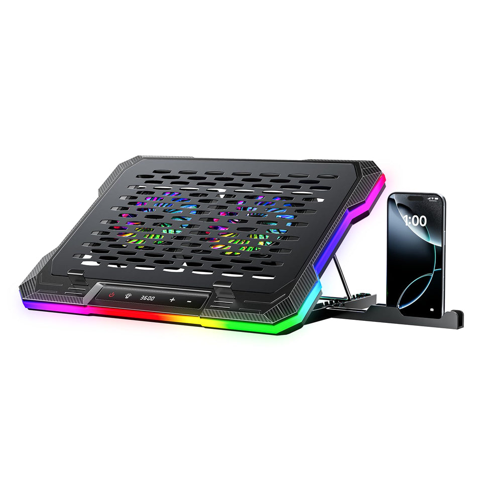 ChillCore K6 RGB front view showing cooler and branding, highlights portability