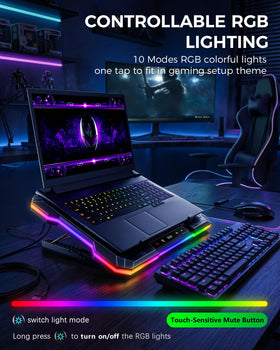 ChillCore K6 RGB side showing eight adjustable heights, improves ergonomic comfort