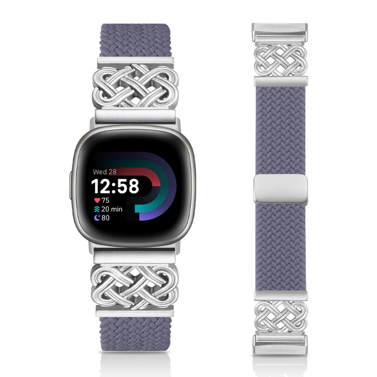 Chinber front packaging showing compatible Fitbit models and band benefits