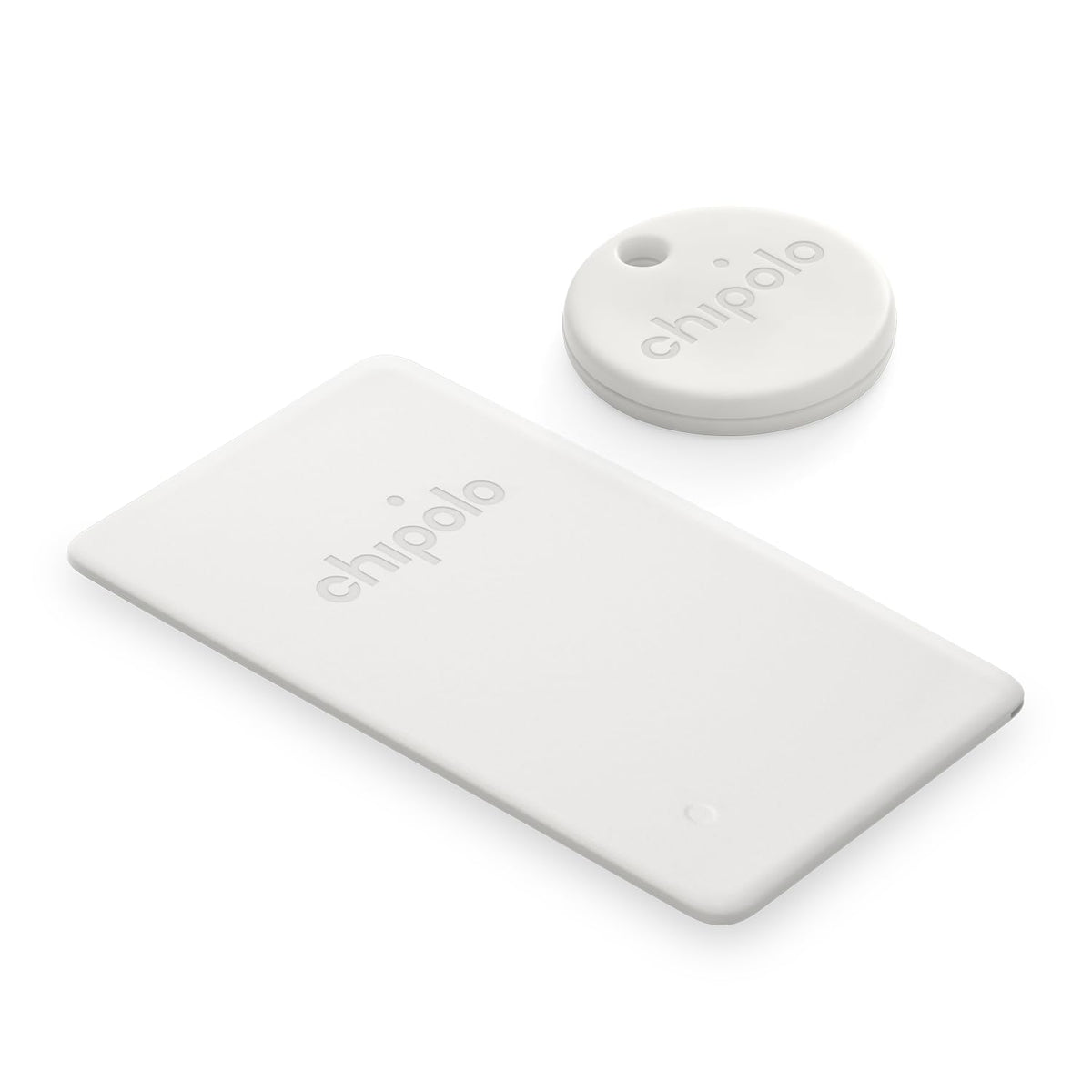 Chipolo Card front view showing off white color and clear identification benefit