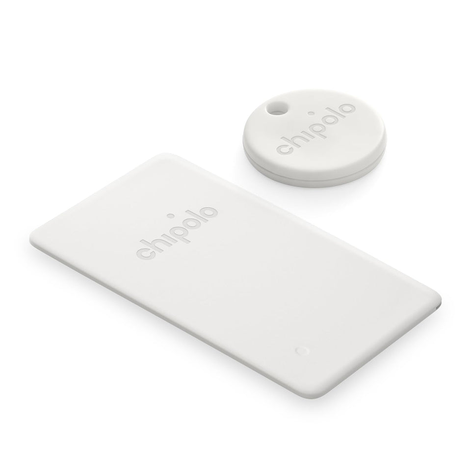 Chipolo Card front view showing off white color and clear identification benefit