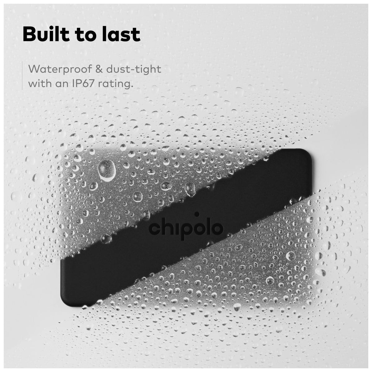 Chipolo CARD on Qi magnetic charger illustrating easy rechargeable convenience