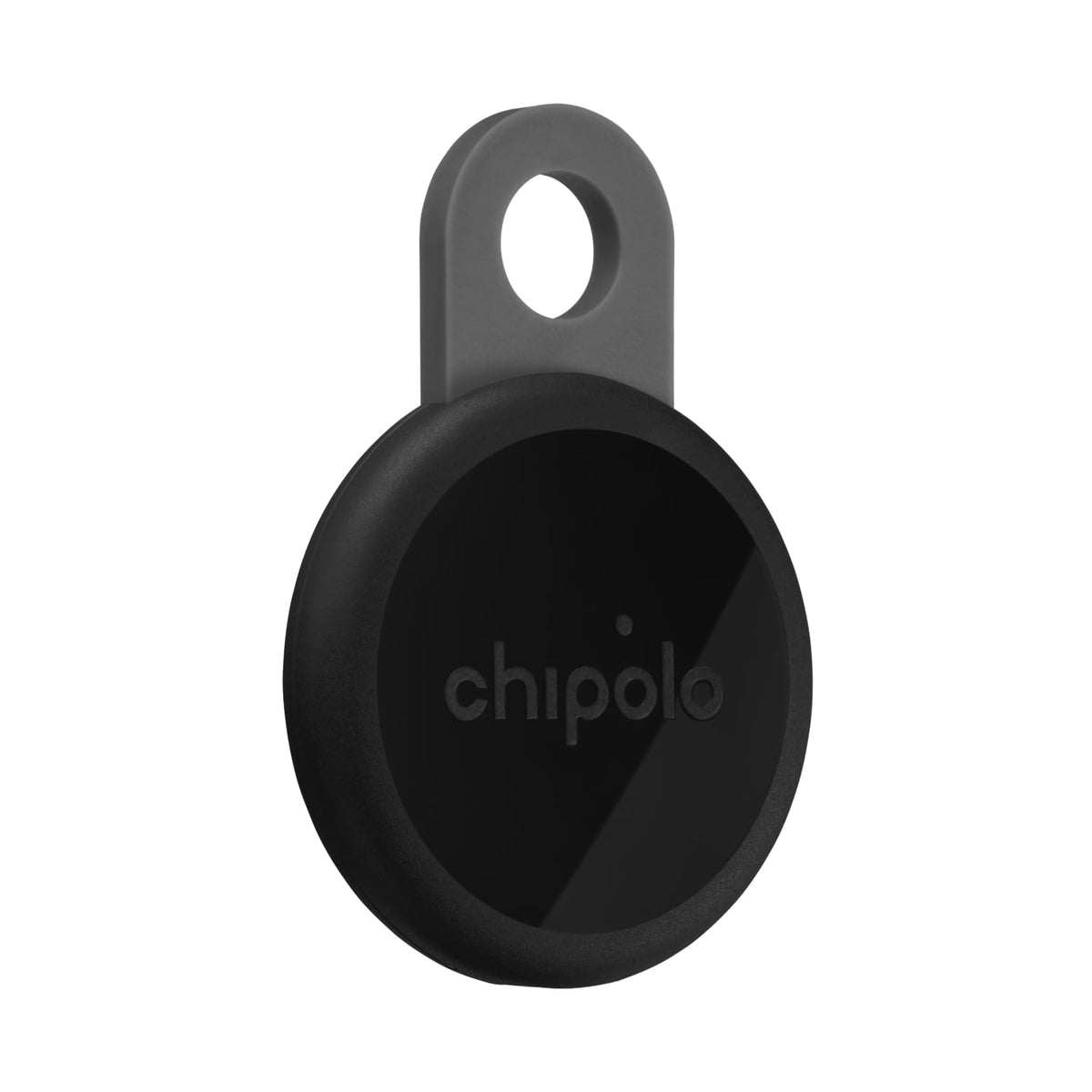 Chipolo LOOP front view showing compact tracker and clear ID, helps locate items fast