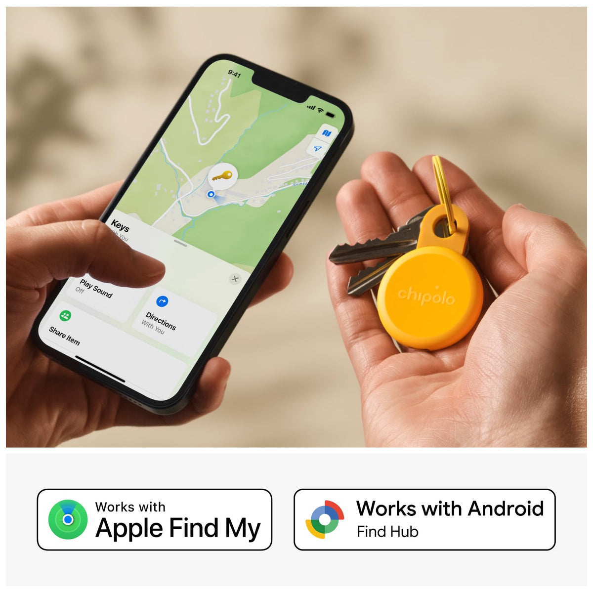 Chipolo LOOP silicone loop attachment on keys offering easy carry benefit