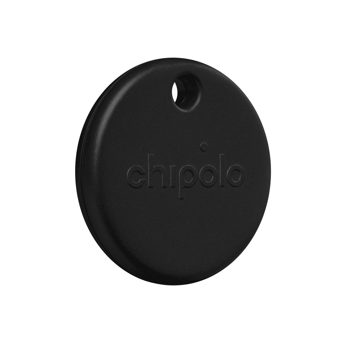 Chipolo POP front view showing black tracker and design benefit visibility