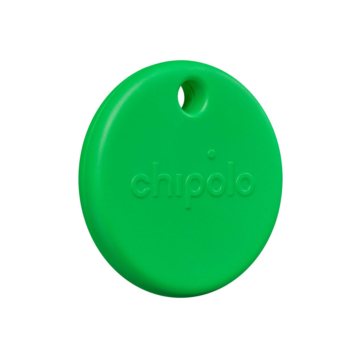 Chipolo POP front view green showing bright design and visibility benefit