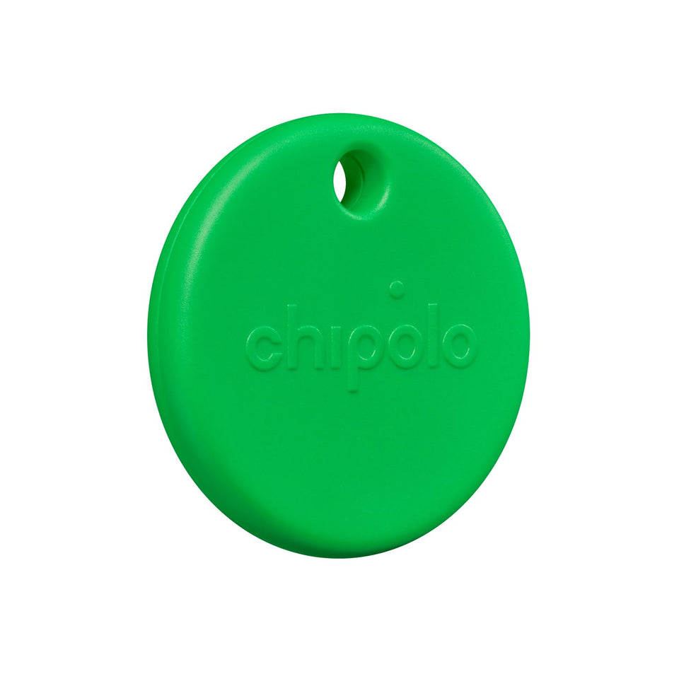 Chipolo POP front view green showing bright design and visibility benefit