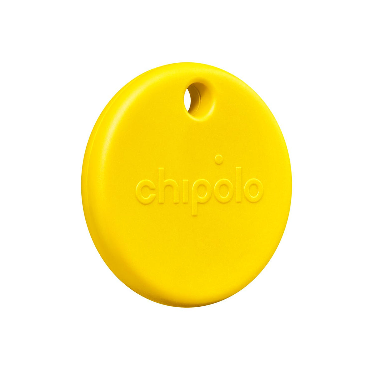 Chipolo POP yellow front view showing compact design and easy spotting