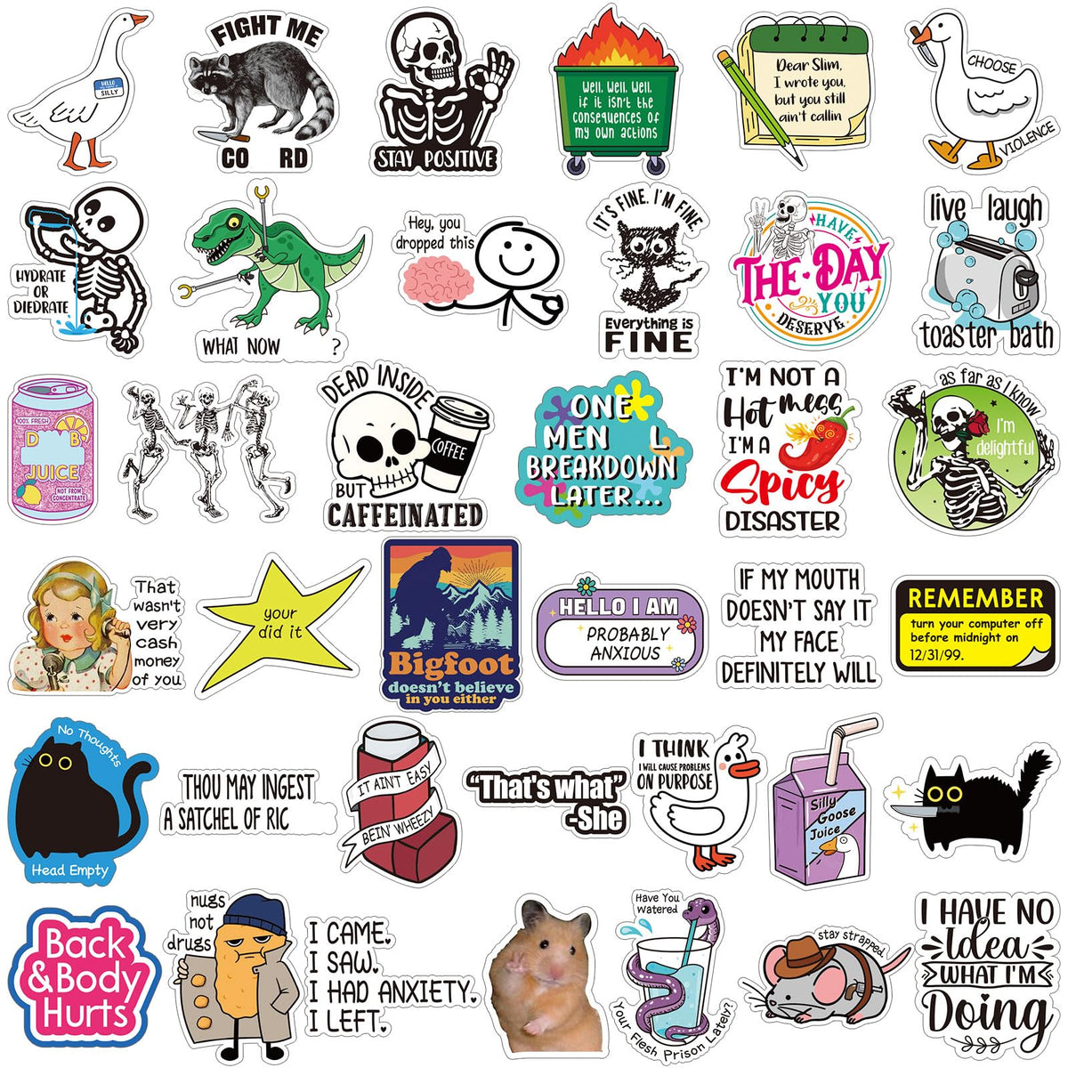 Chivertion water bottle stickers add bold humor to hydration routines.