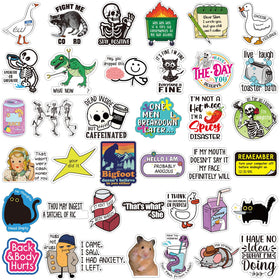 Chivertion water bottle stickers add bold humor to hydration routines.
