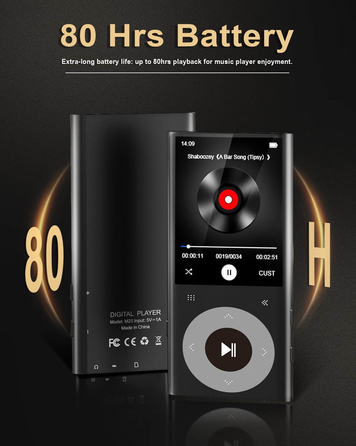 CCHKFEI M20 2.4-inch screen for easy navigation on the move