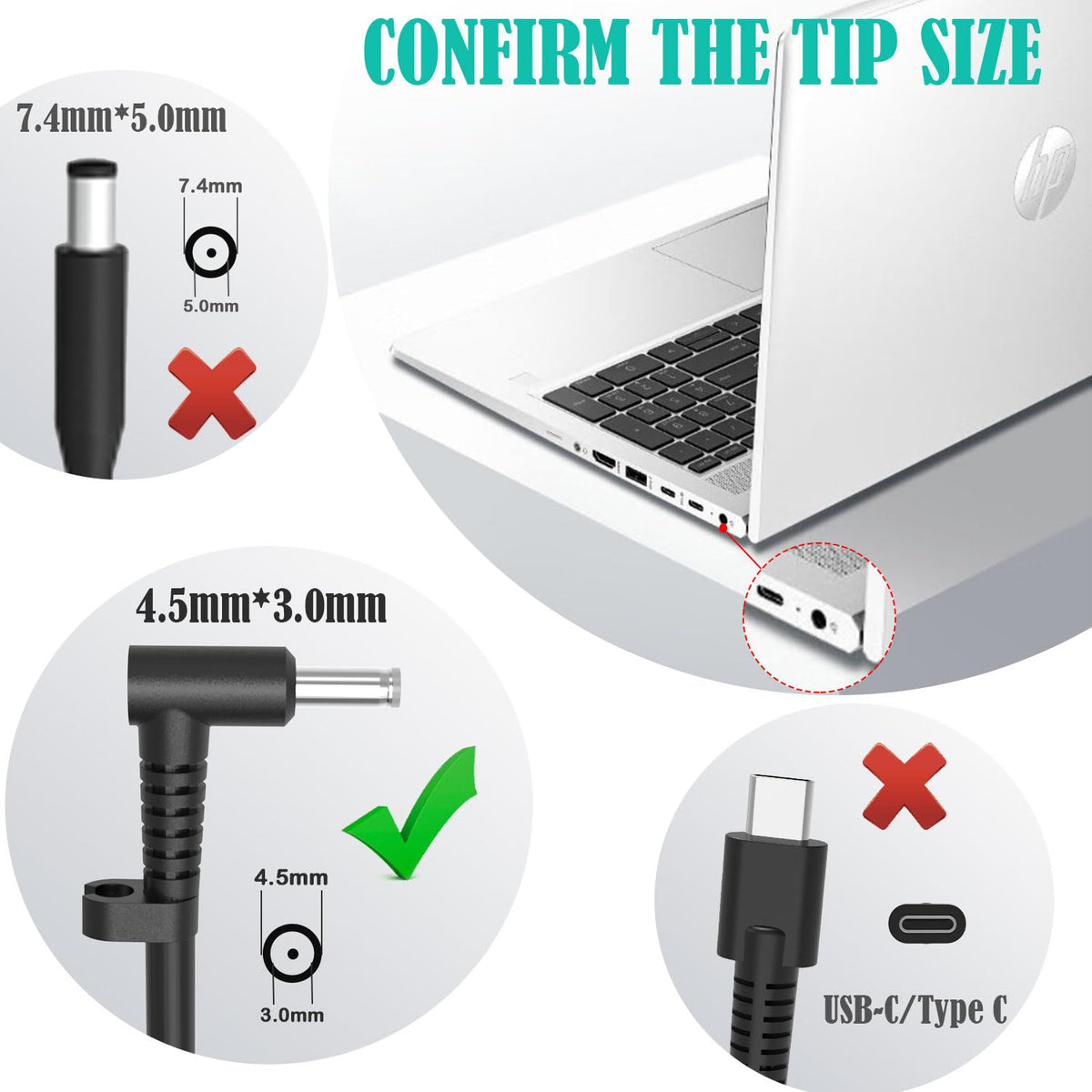 CHLOLMY 280W AC adapter close-up, HP ZBook Fury G9 compatibility for dependable power.