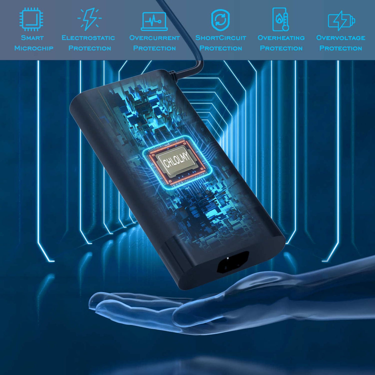 CHLOLMY Slim 330W safety protections guard against overheating and overcurrent
