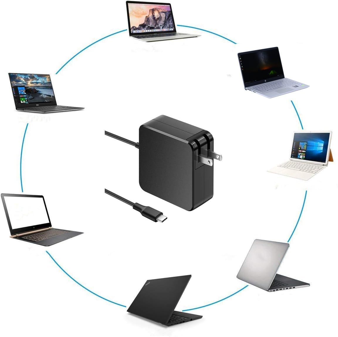 CHLOLMY 65W USB-C adapter packaging and included charger