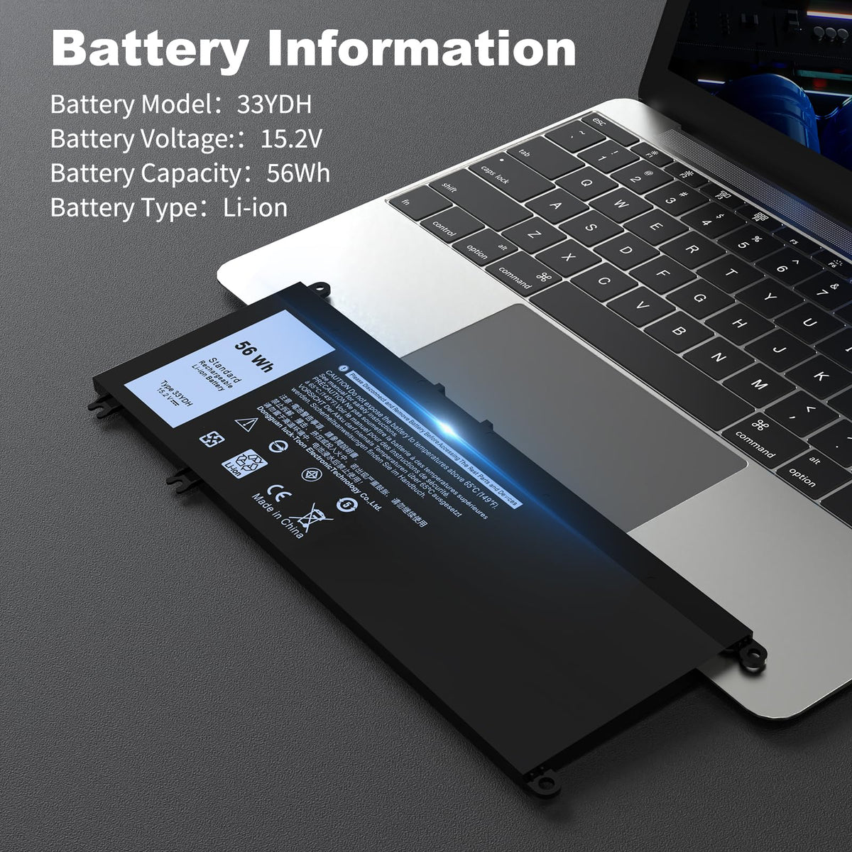 Choccosuri 33YDH battery demonstrates broad Dell Inspiron compatibility for easy selection