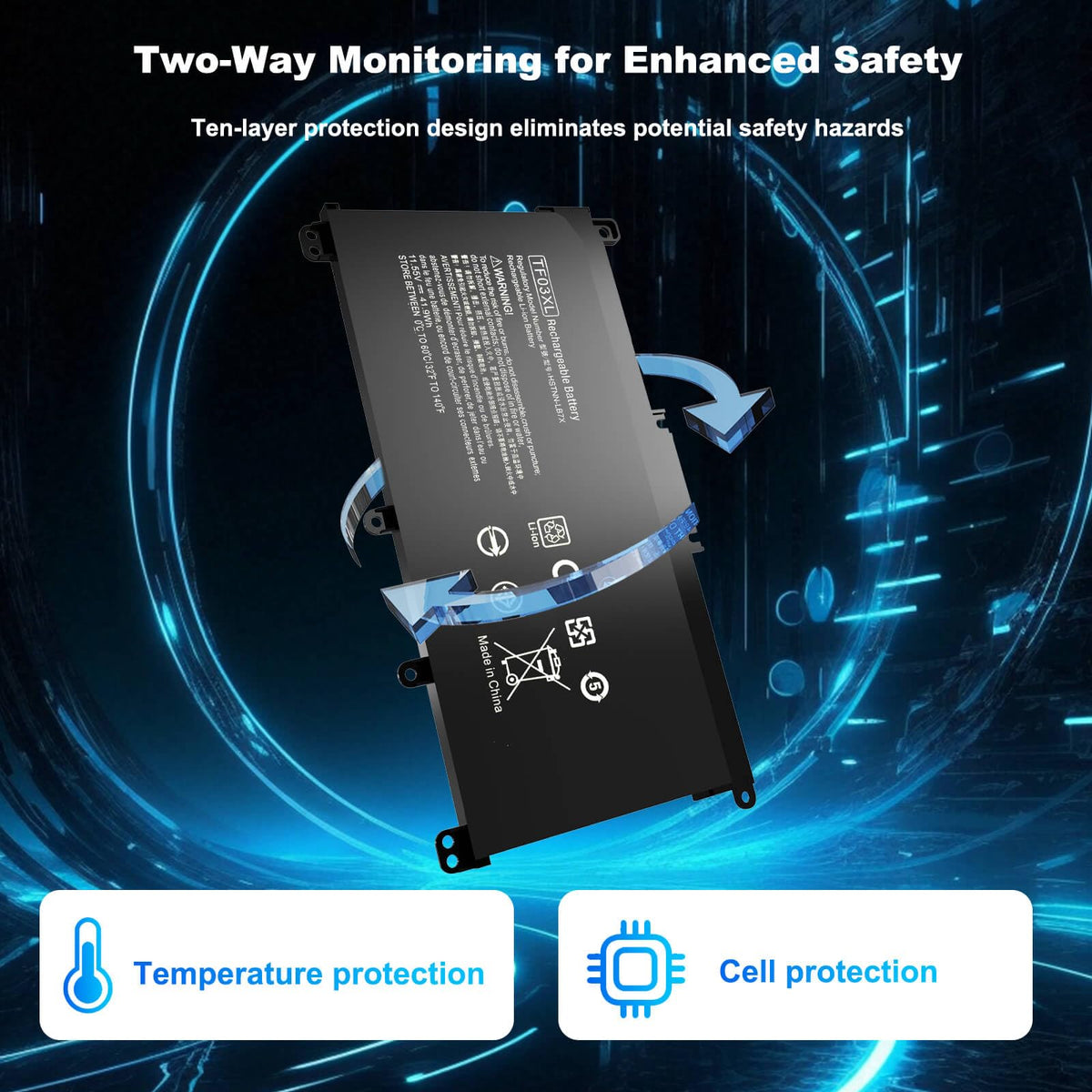 Choccosuri TF03XL compatibility shot highlights broad HP Pavilion x360 support