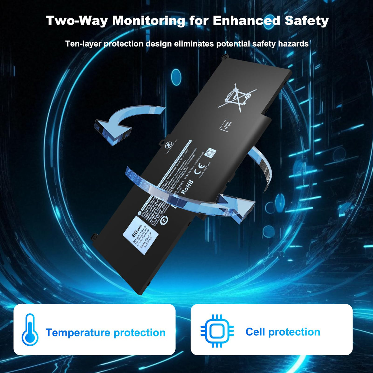 Installation manual guiding a safe, straightforward battery swap.