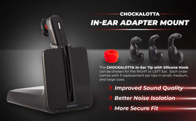 CHOCKALOTTA left ear tips in sizes small medium large for secure fit