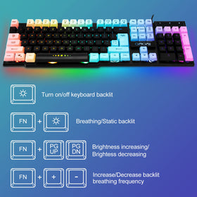 CHONCHOW keyboard RGB backlight provides vibrant customization for gaming.