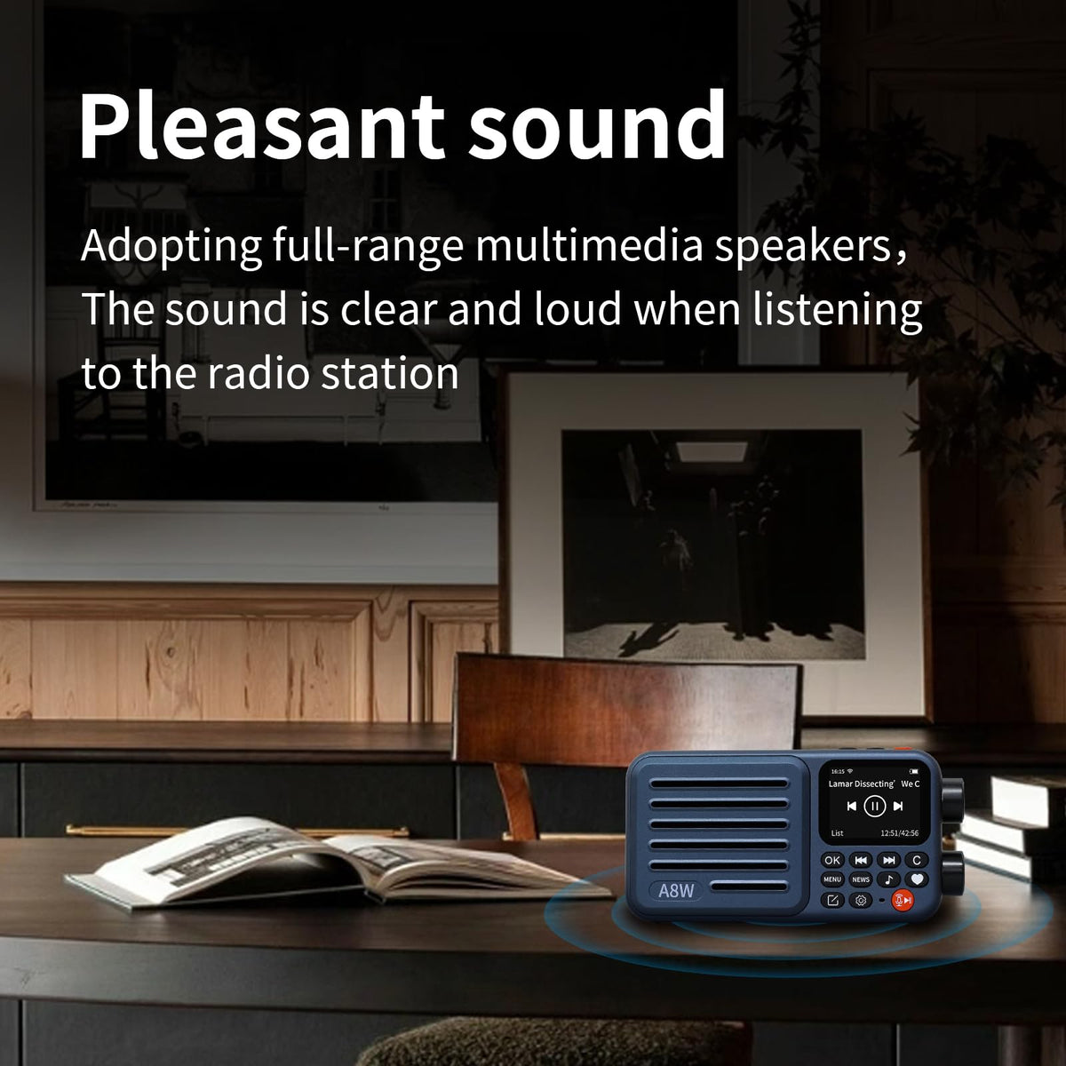CHOYONG A8W speaker grid delivers clear and loud internet radio sound.