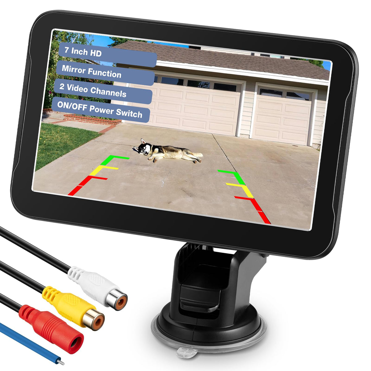 Chuanganzhuo 7-inch dashboard mount monitor improves rear visibility.