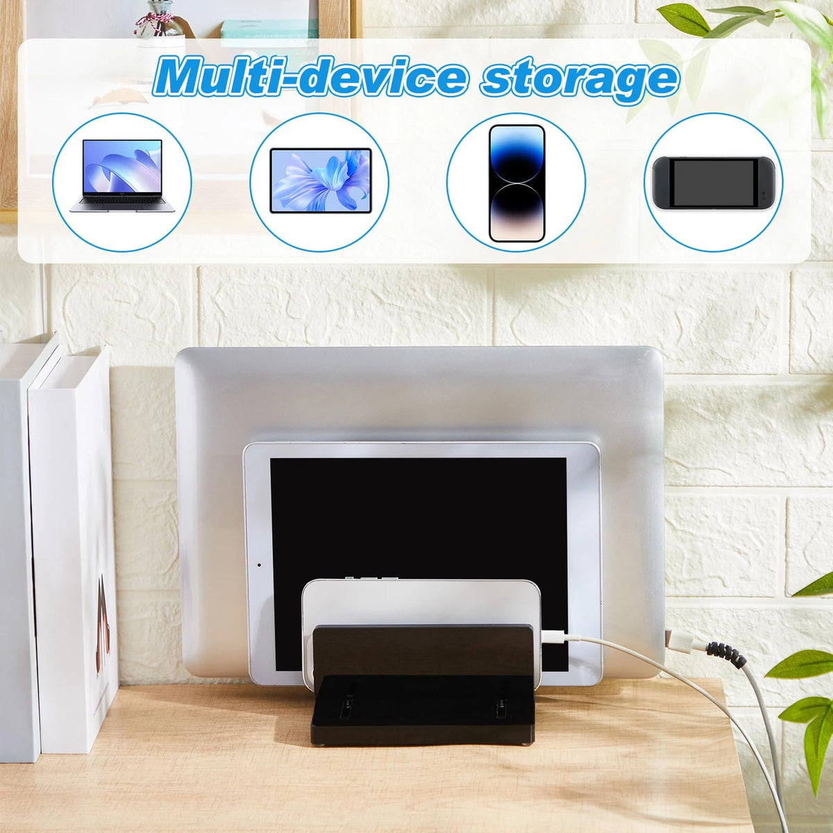 Chunful invisible desktop notebook dock maintains a clean look