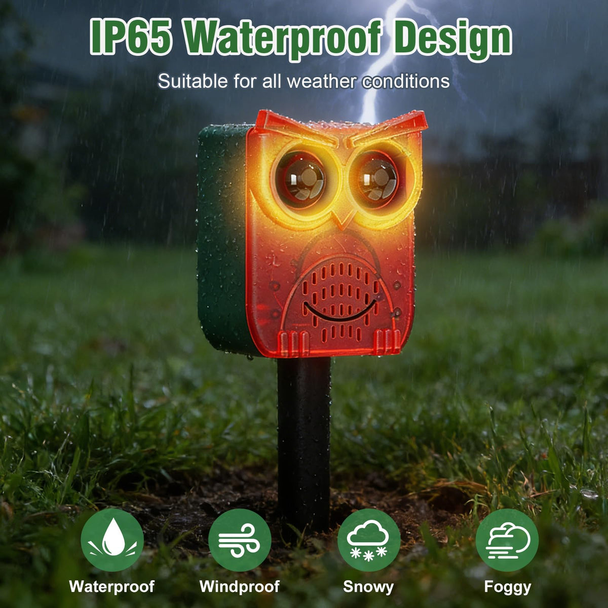 ChunHee solar motion alarm ground stake placement versatility