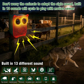 ChunHee solar motion alarm LED strobe for night deterrence