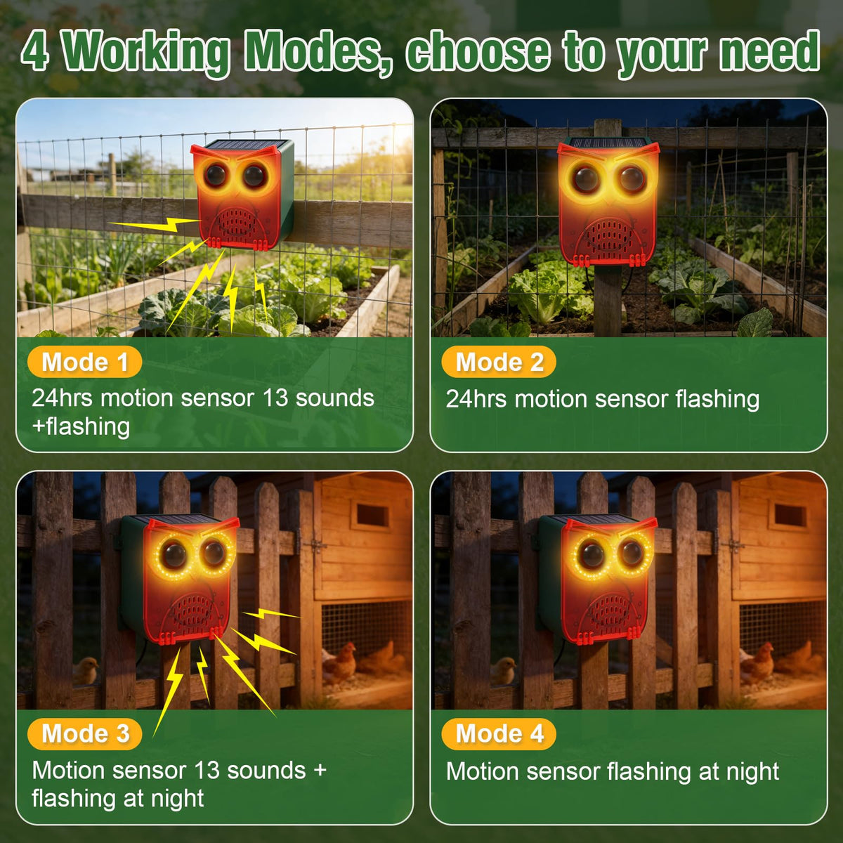 ChunHee solar motion alarm PIR detection shows wide coverage
